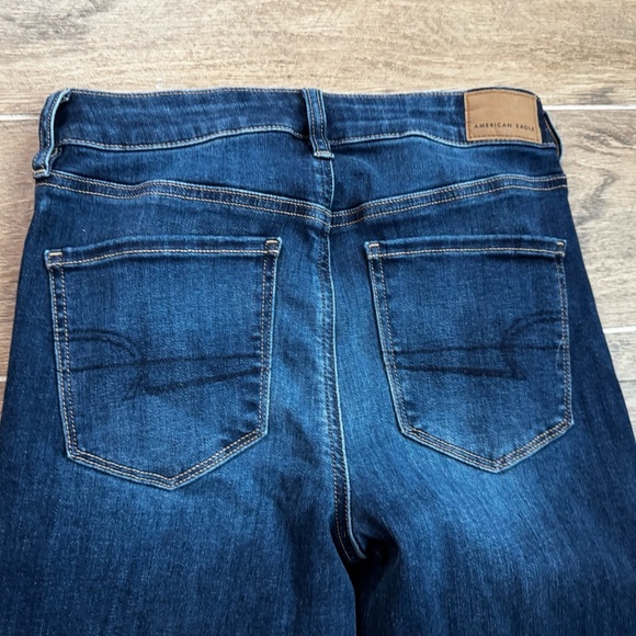 AE NEXT LEVEL HIGH-WAISTED JEGGING Blue Denim Skinny Jeans Soft 4S Style #: 2878 - Picture 10 of 10